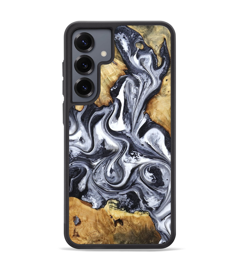 Galaxy S25 Plus Wood Phone Case - Loula (Black & White, 800089)