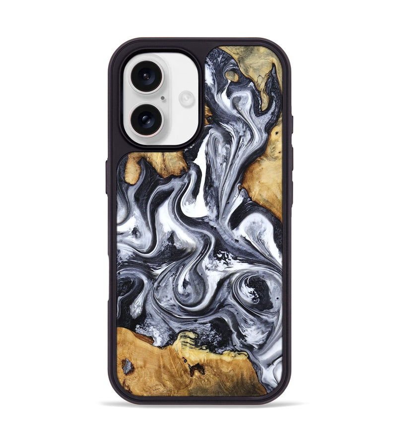 iPhone 17 Wood Phone Case - Loula (Black & White, 800089)