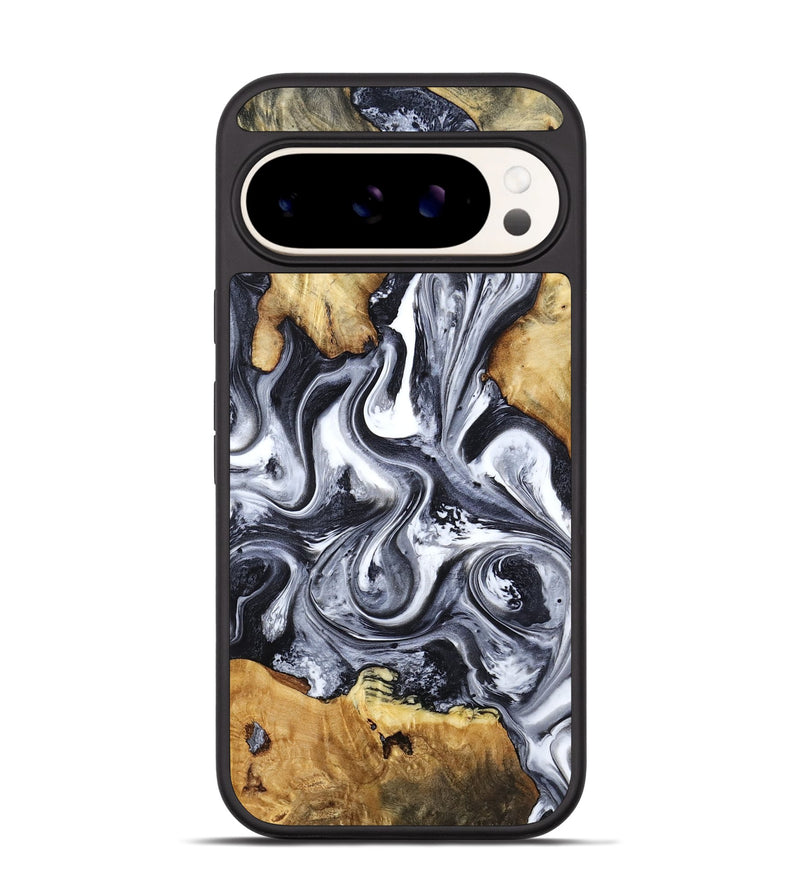 Pixel 9 Wood Phone Case - Loula (Black & White, 800089)