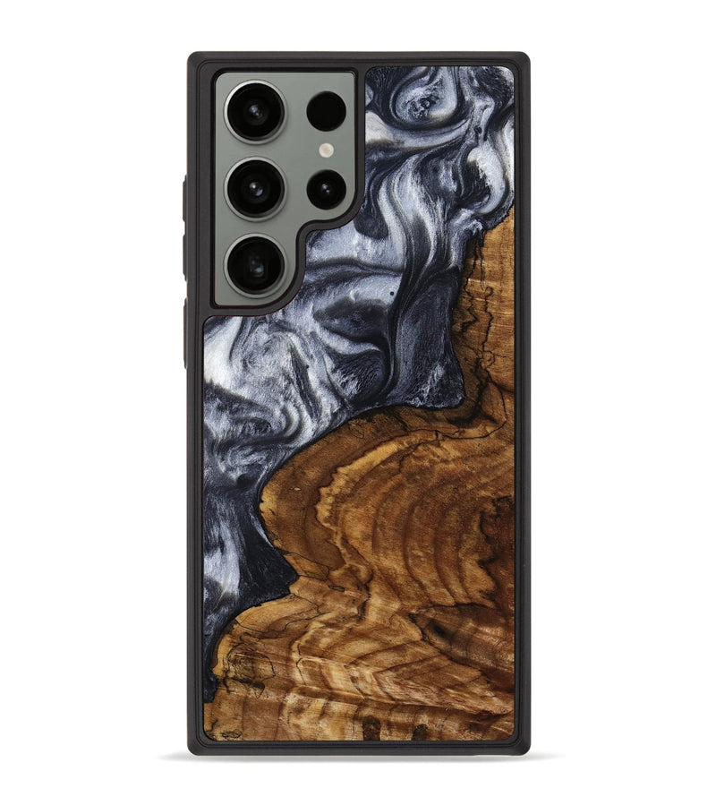 Galaxy S23 Ultra Wood Phone Case - Jeana (Black & White, 800090)