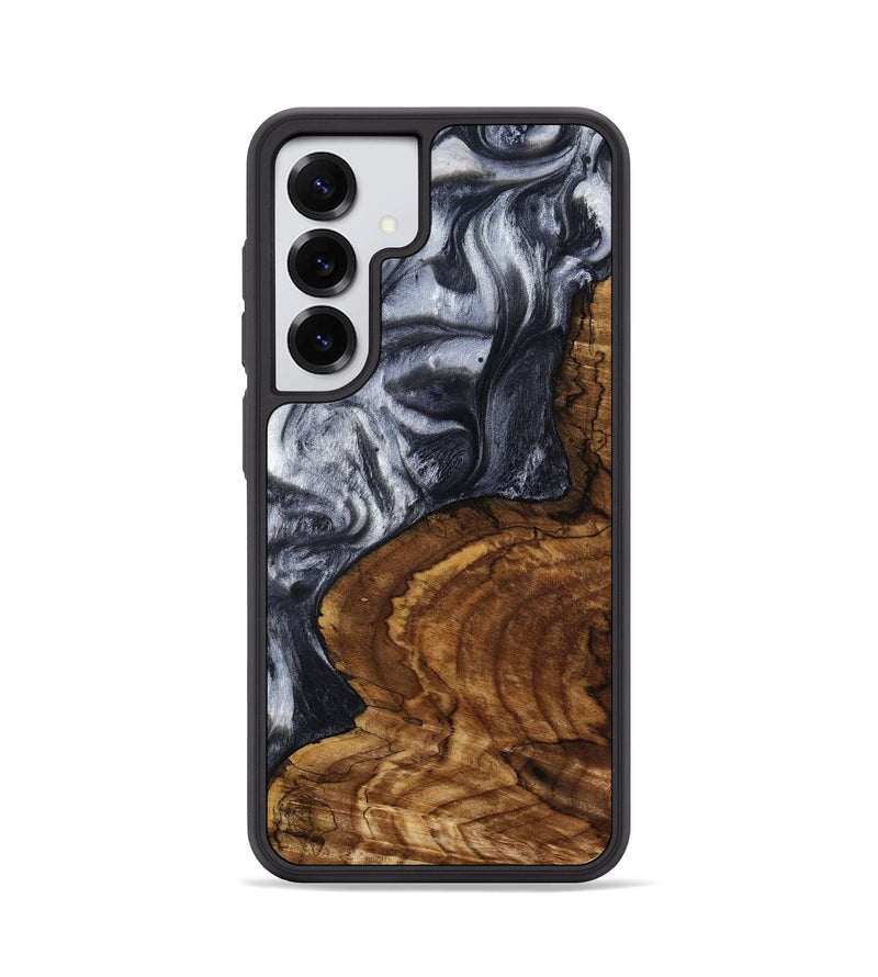 Galaxy S25 Wood Phone Case - Jeana (Black & White, 800090)