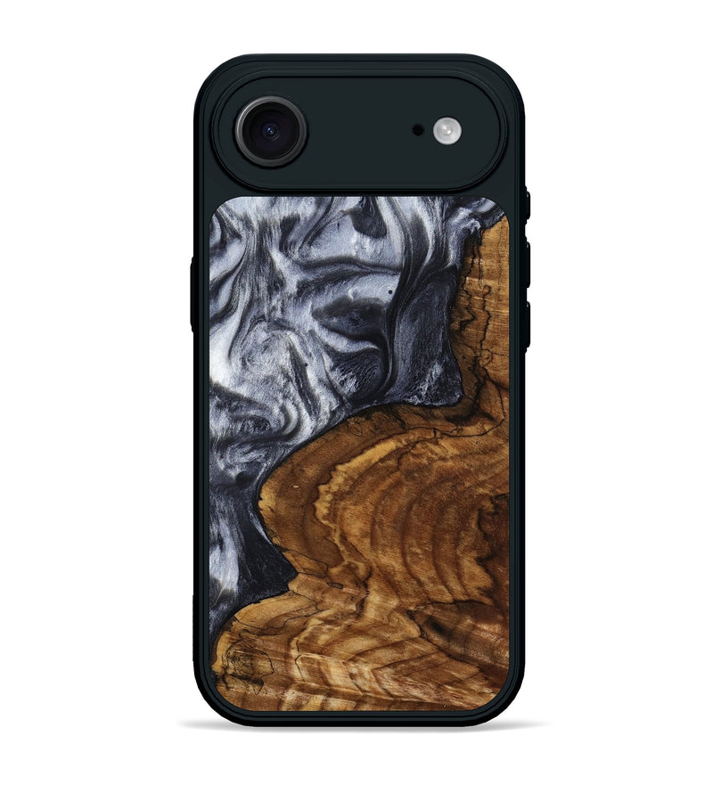 iPhone 17 Air Wood Phone Case - Jeana (Black & White, 800090)