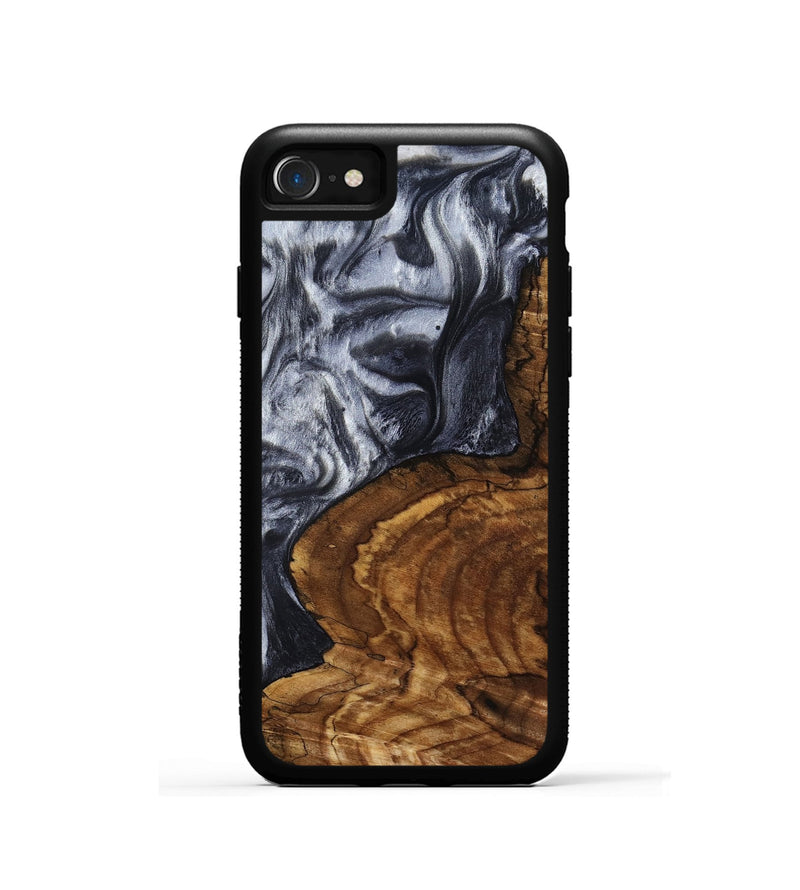 iPhone SE Wood Phone Case - Jeana (Black & White, 800090)