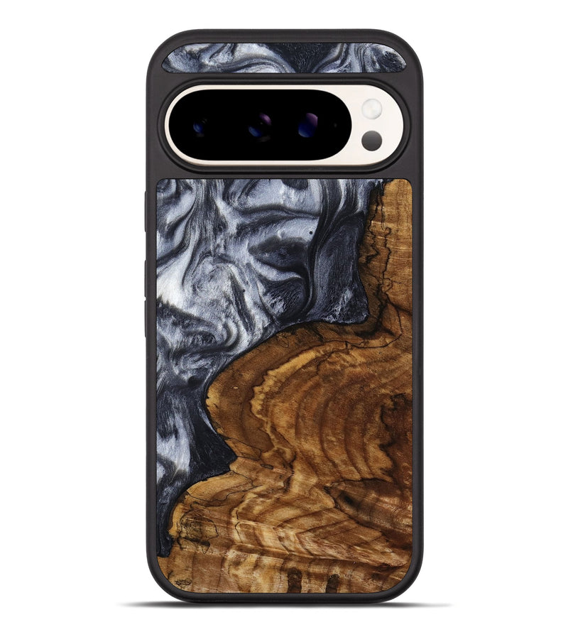 Pixel 10 Pro XL Wood Phone Case - Jeana (Black & White, 800090)