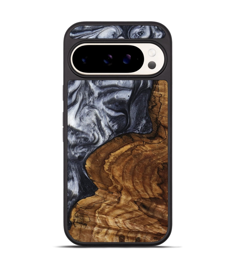 Pixel 9 Wood Phone Case - Jeana (Black & White, 800090)