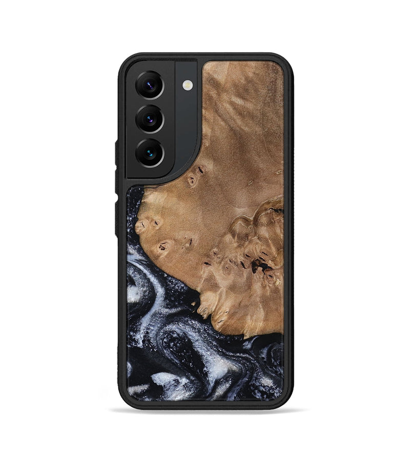 Galaxy S22 Wood Phone Case - Mila (Black & White, 800091)