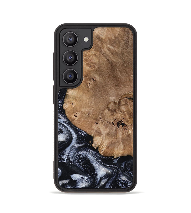 Galaxy S23 Wood Phone Case - Mila (Black & White, 800091)