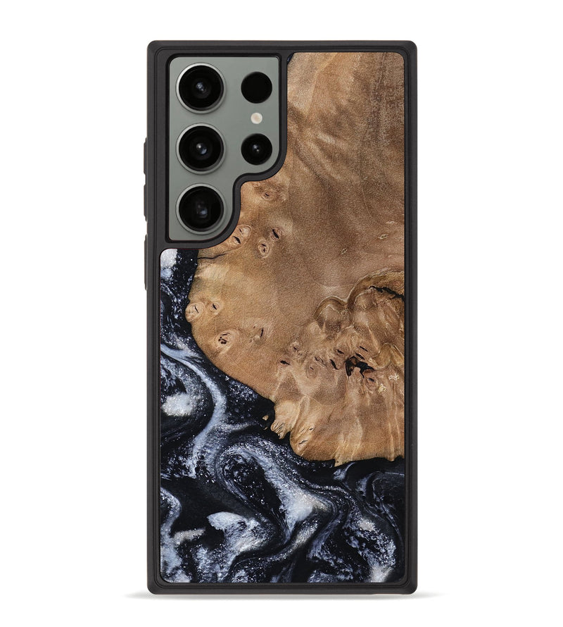 Galaxy S23 Ultra Wood Phone Case - Mila (Black & White, 800091)