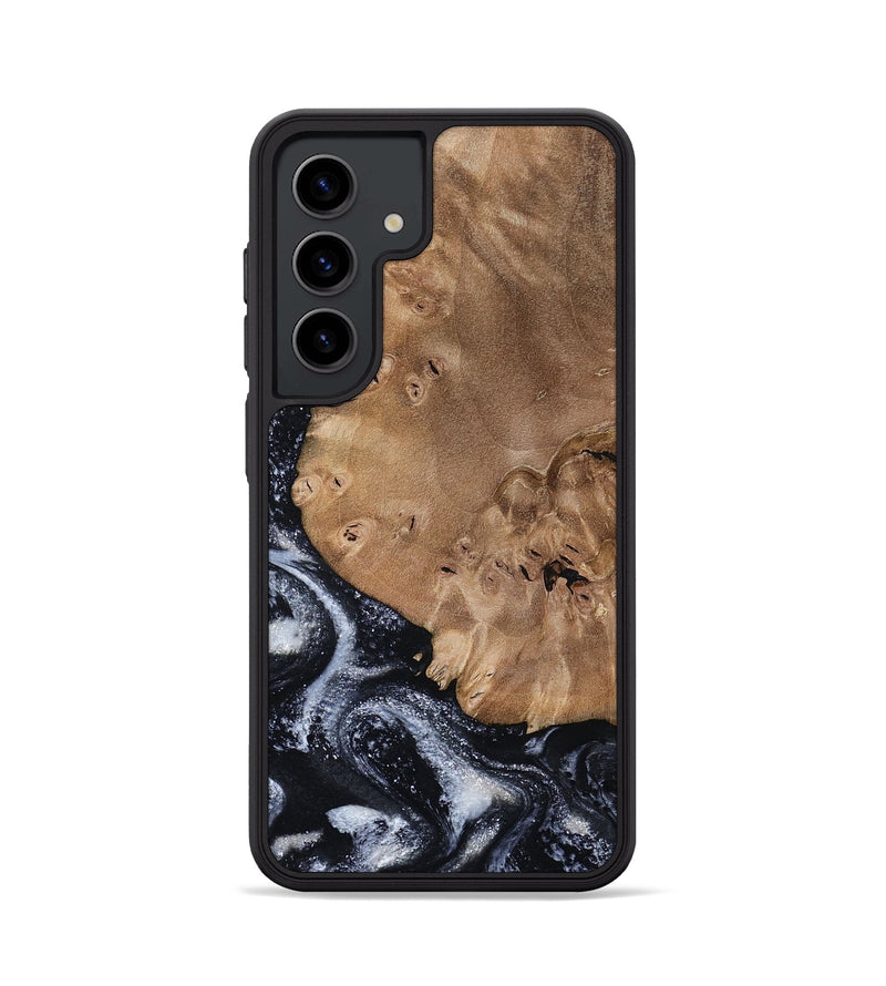 Galaxy S24 Wood Phone Case - Mila (Black & White, 800091)