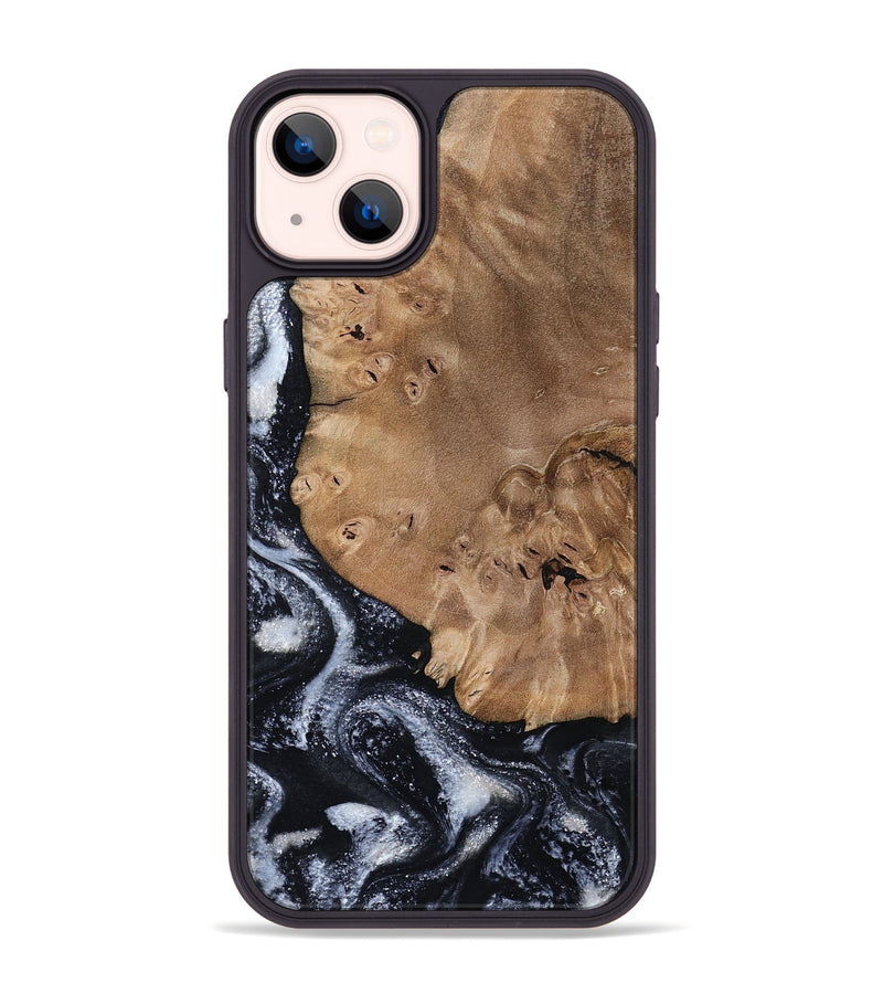 iPhone 14 Plus Wood Phone Case - Mila (Black & White, 800091)