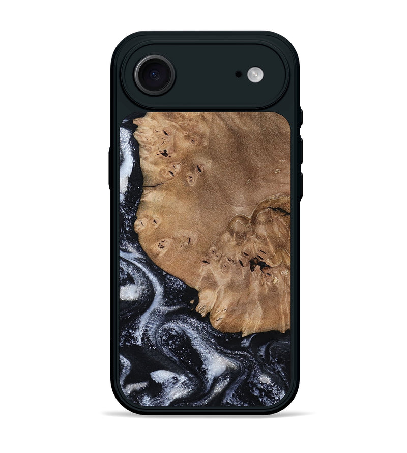 iPhone 17 Air Wood Phone Case - Mila (Black & White, 800091)