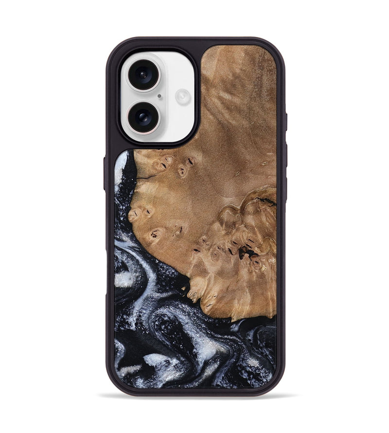 iPhone 17 Wood Phone Case - Mila (Black & White, 800091)