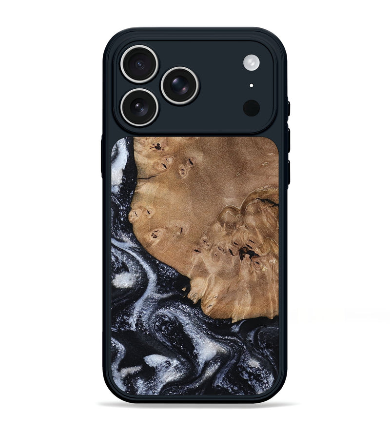 iPhone 17 Pro Max Wood Phone Case - Mila (Black & White, 800091)