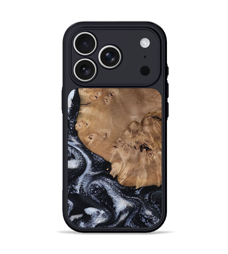 iPhone 17 Pro Wood Phone Case - Mila (Black & White, 800091)