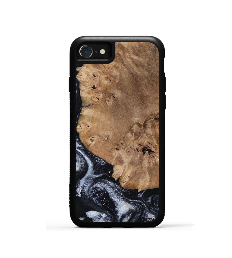 iPhone SE Wood Phone Case - Mila (Black & White, 800091)