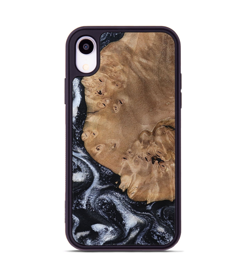 iPhone Xr Wood Phone Case - Mila (Black & White, 800091)