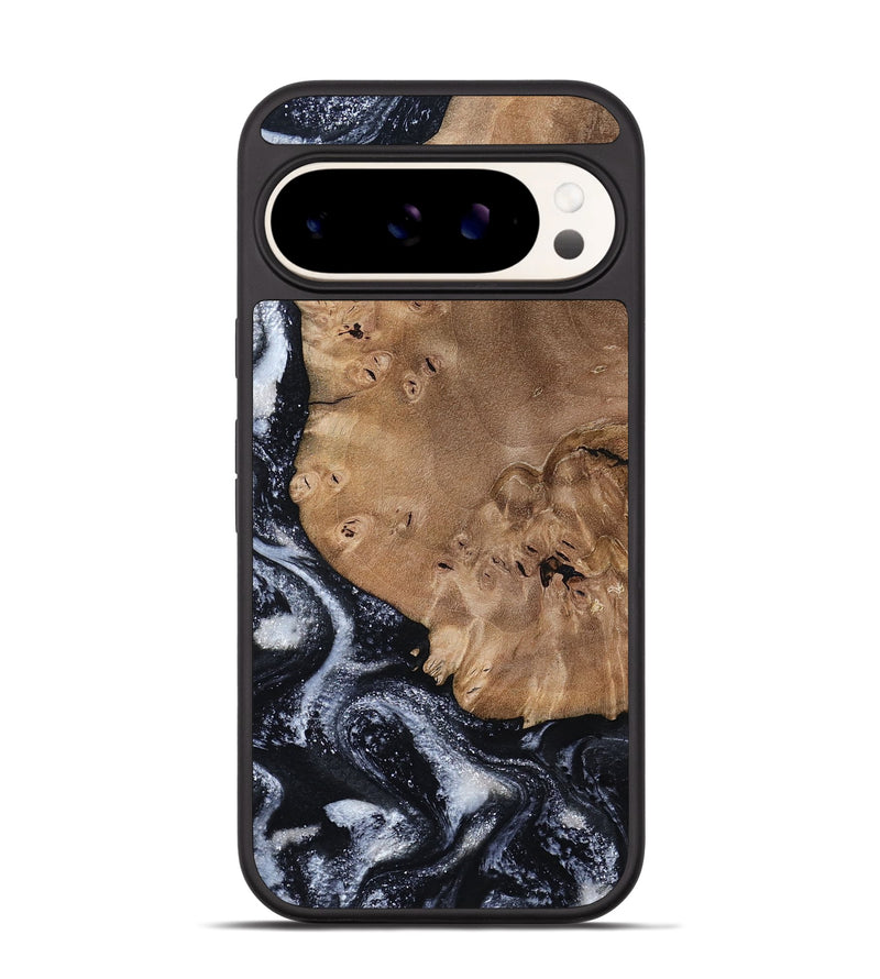 Pixel 9 Wood Phone Case - Mila (Black & White, 800091)