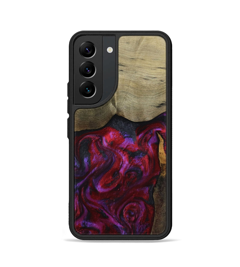 Galaxy S22 Wood Phone Case - Deven (Red, 800092)