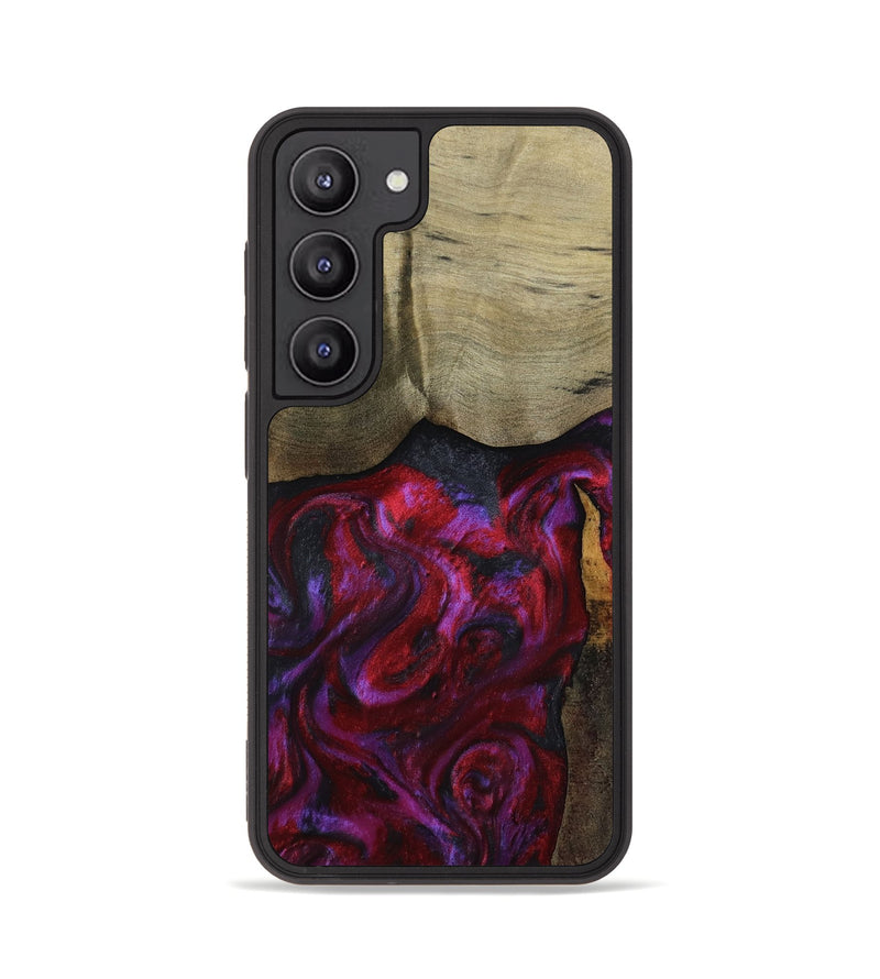 Galaxy S23 Wood Phone Case - Deven (Red, 800092)