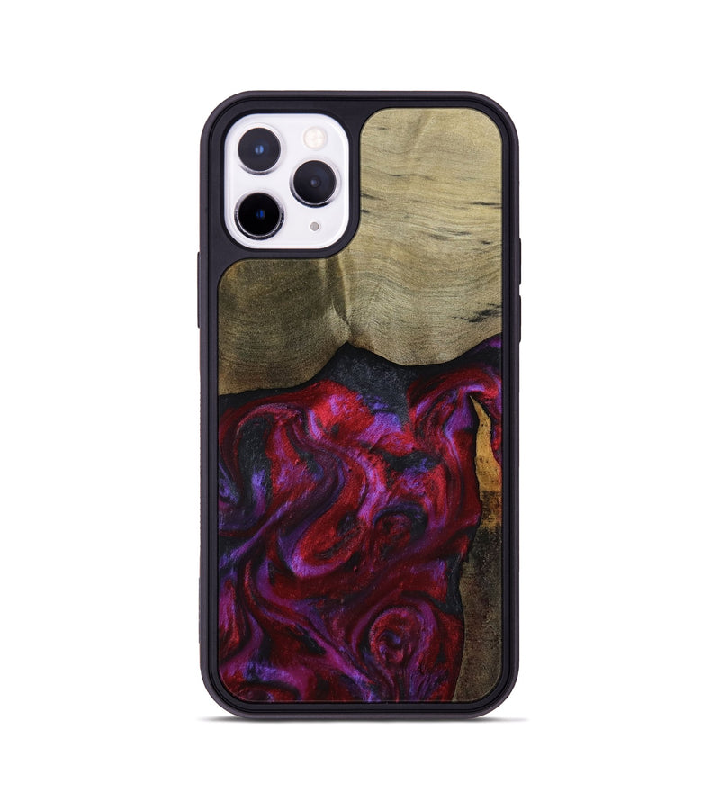 iPhone 11 Pro Wood Phone Case - Deven (Red, 800092)