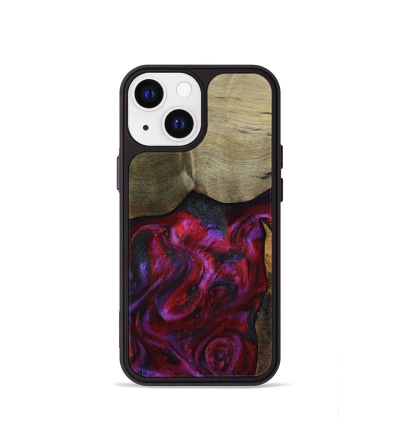 iPhone 13 mini Wood Phone Case - Deven (Red, 800092)