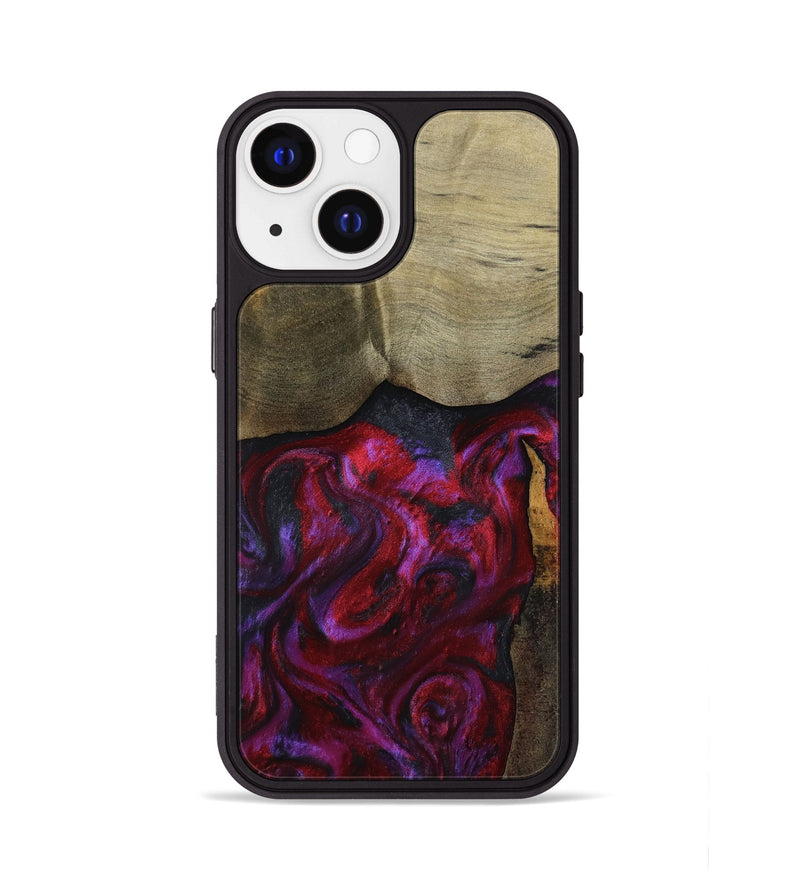 iPhone 13 Wood Phone Case - Deven (Red, 800092)