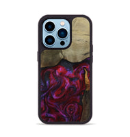 iPhone 14 Pro Wood Phone Case - Deven (Red, 800092)
