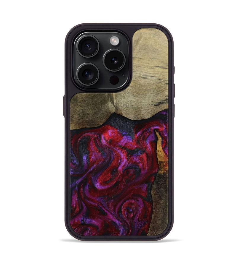 iPhone 15 Pro Wood Phone Case - Deven (Red, 800092)