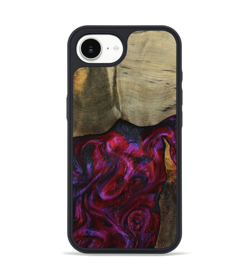 iPhone 16e Wood Phone Case - Deven (Red, 800092)