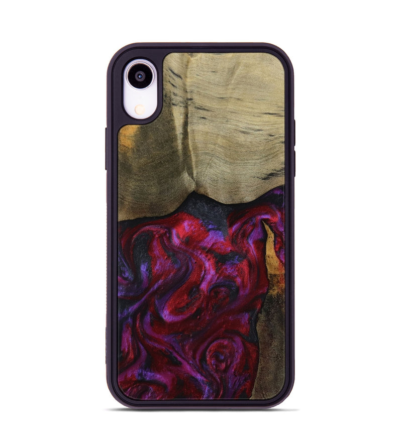 iPhone Xr Wood Phone Case - Deven (Red, 800092)