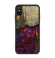 iPhone Xs Max Wood Phone Case - Deven (Red, 800092)