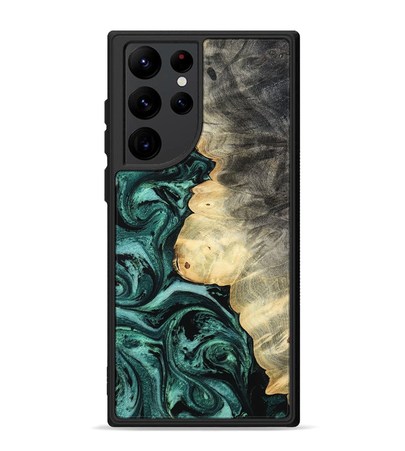 Galaxy S22 Ultra Wood Phone Case - Adela (Green, 800093)