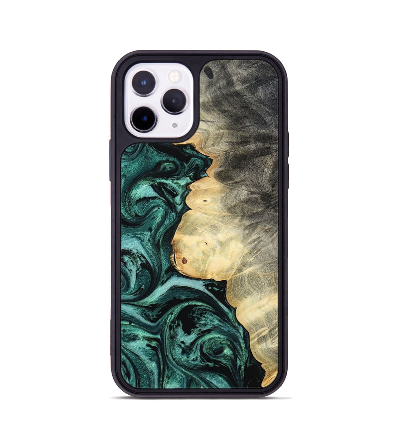 iPhone 11 Pro Wood Phone Case - Adela (Green, 800093)