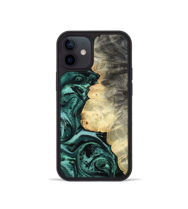 iPhone 12 mini Wood Phone Case - Adela (Green, 800093)