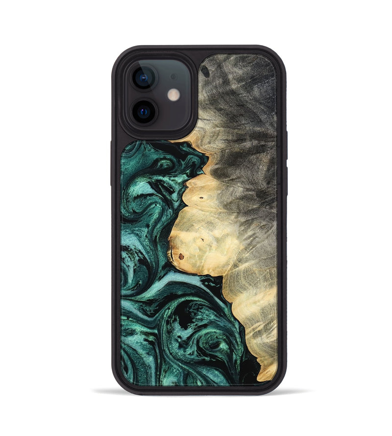 iPhone 12 Wood Phone Case - Adela (Green, 800093)