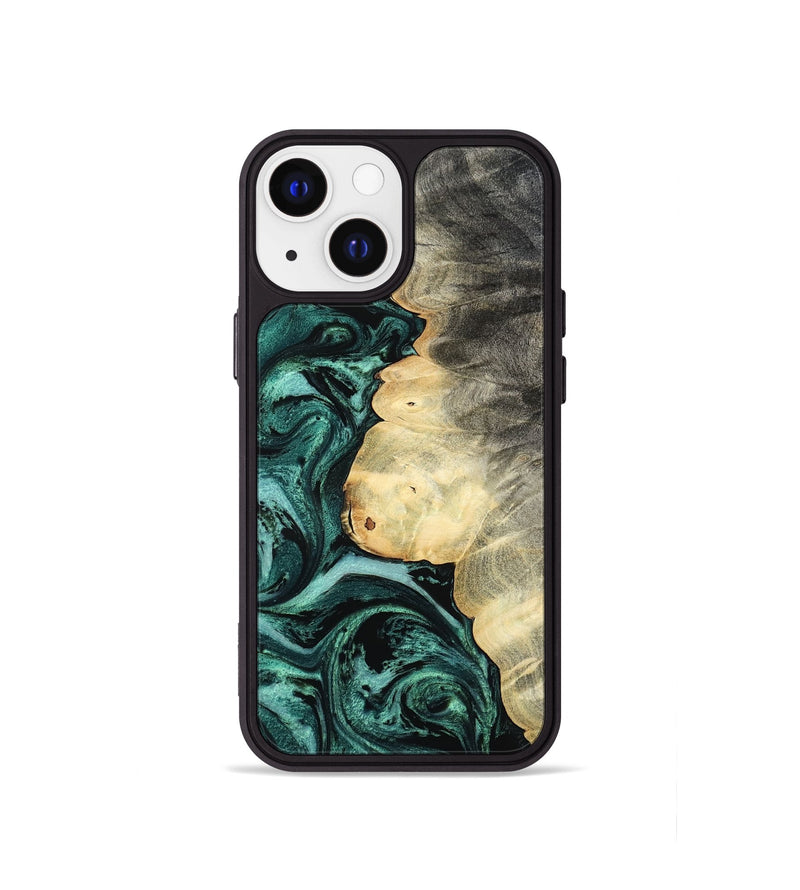 iPhone 13 mini Wood Phone Case - Adela (Green, 800093)