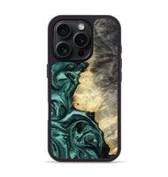 iPhone 16 Pro Wood Phone Case - Adela (Green, 800093)