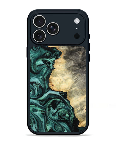 iPhone 17 Pro Max Wood Phone Case - Adela (Green, 800093)