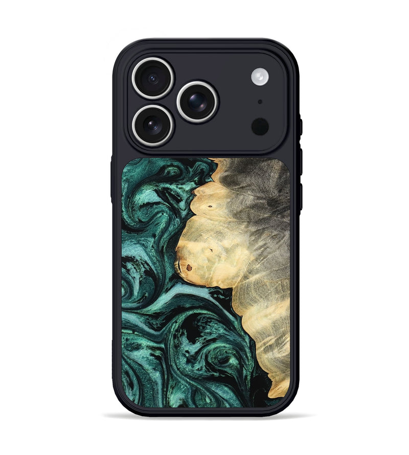 iPhone 17 Pro Wood Phone Case - Adela (Green, 800093)