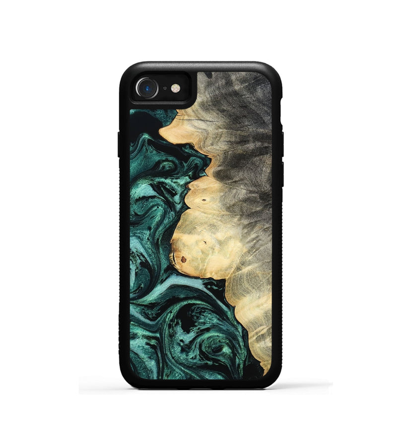 iPhone SE Wood Phone Case - Adela (Green, 800093)