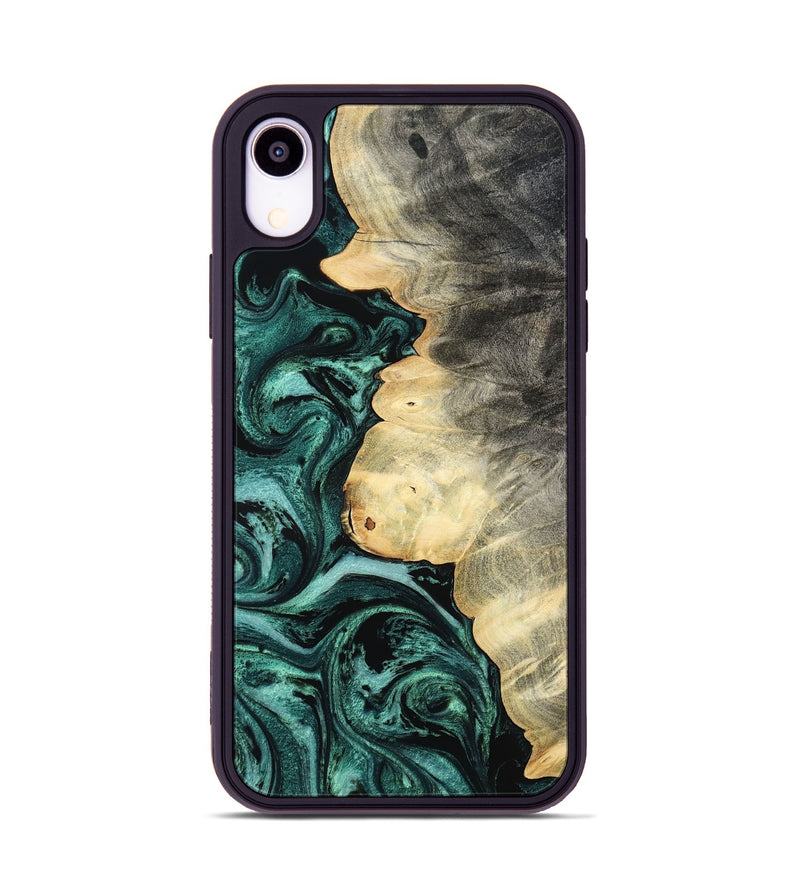 iPhone Xr Wood Phone Case - Adela (Green, 800093)