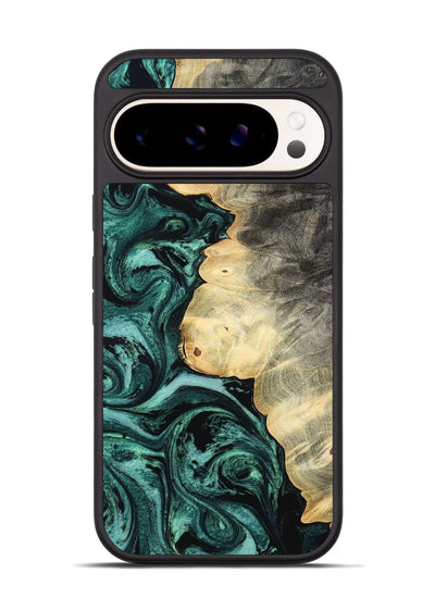 Pixel 9 Wood Phone Case - Adela (Green, 800093)