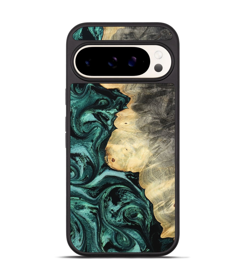 Pixel 9 Wood Phone Case - Adela (Green, 800093)