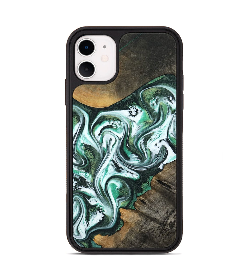 iPhone 11 Wood Phone Case - Philip (Green, 800094)