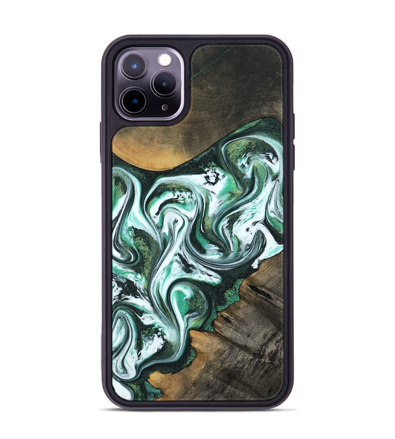 iPhone 11 Pro Max Wood Phone Case - Philip (Green, 800094)