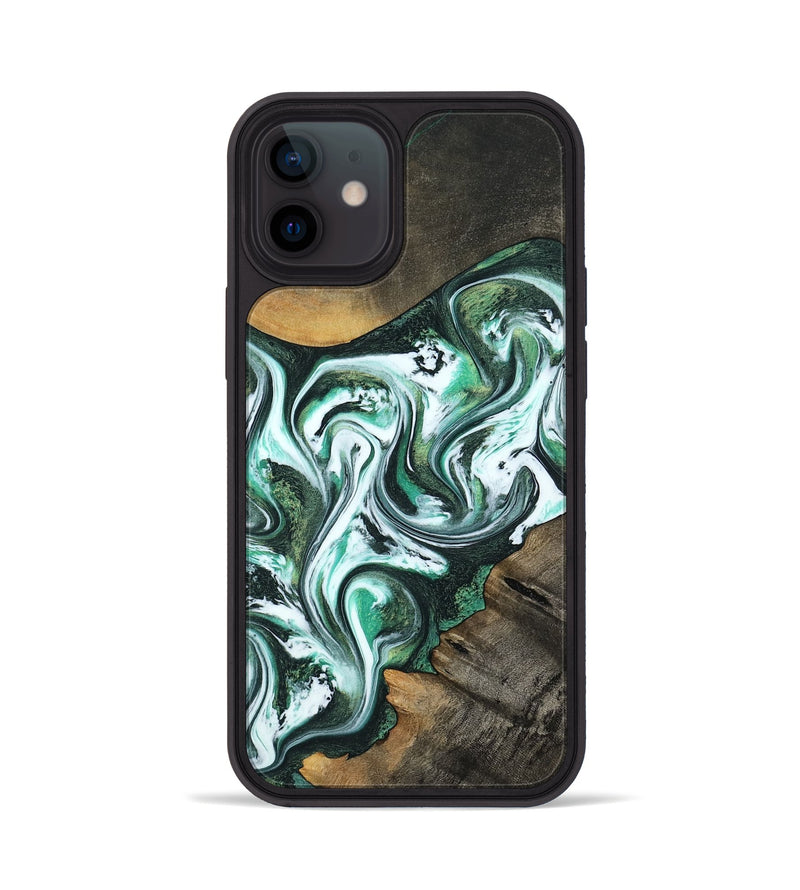 iPhone 12 Wood Phone Case - Philip (Green, 800094)