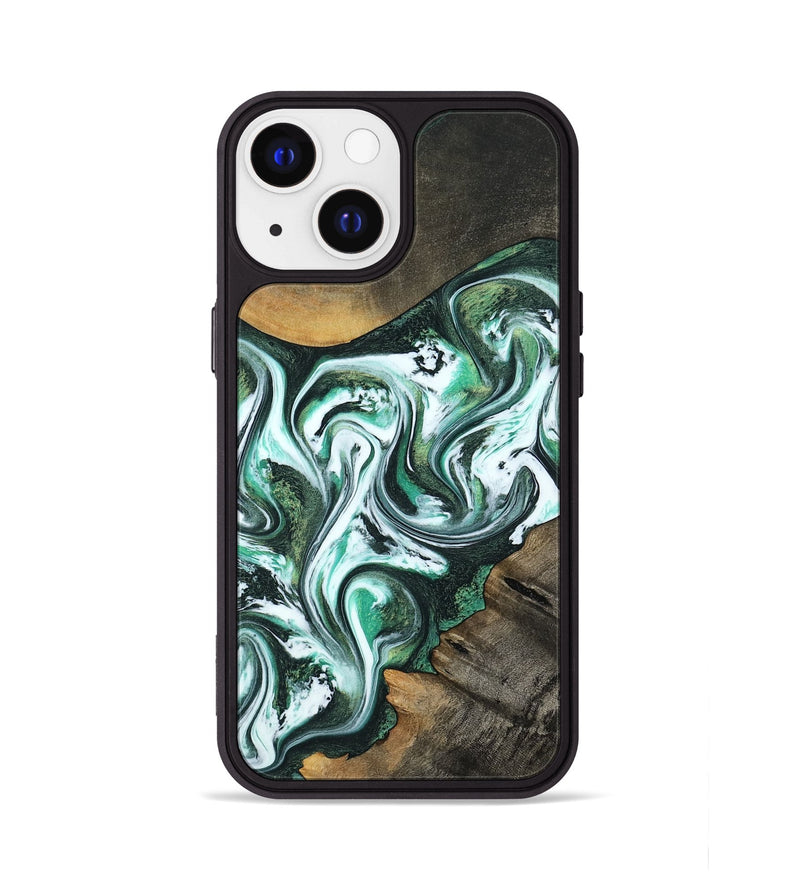 iPhone 13 Wood Phone Case - Philip (Green, 800094)