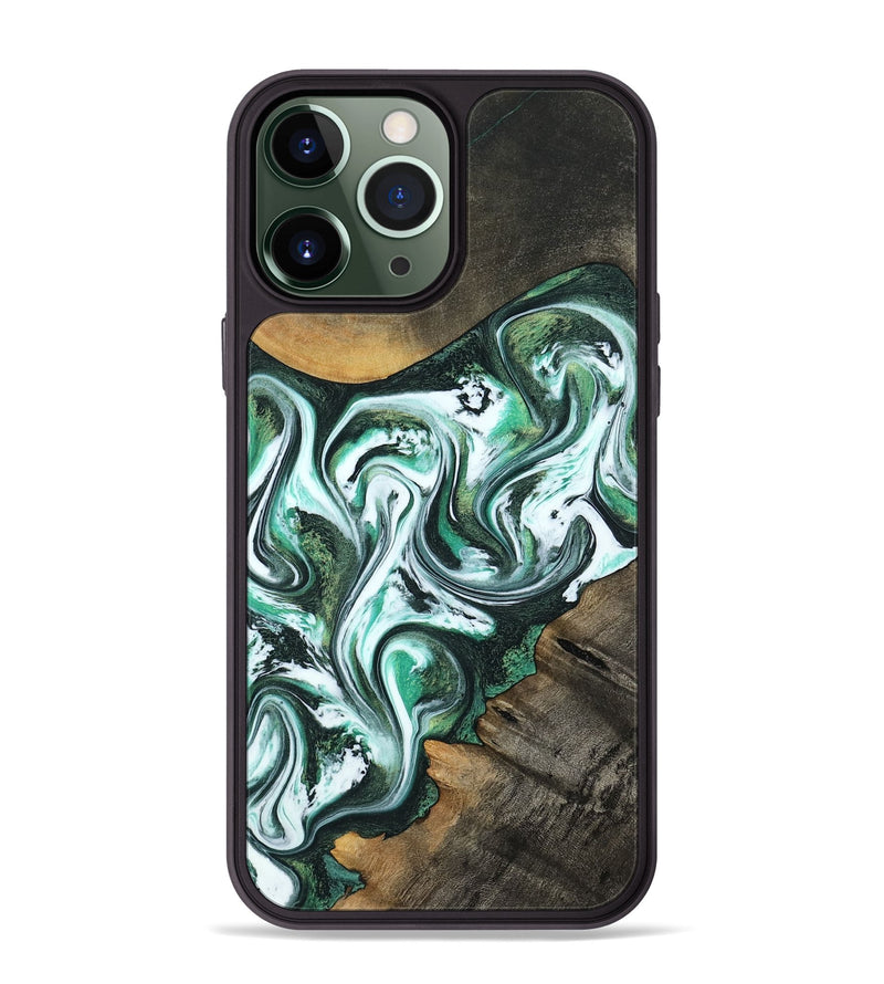 iPhone 13 Pro Max Wood Phone Case - Philip (Green, 800094)