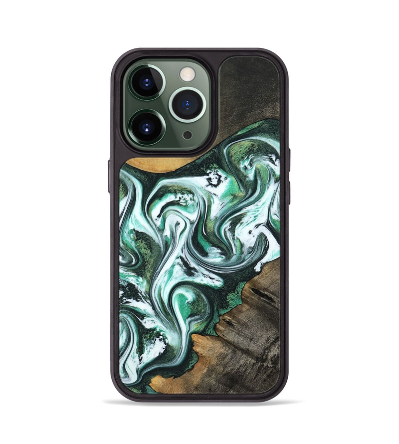 iPhone 13 Pro Wood Phone Case - Philip (Green, 800094)