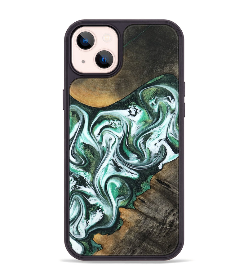 iPhone 14 Plus Wood Phone Case - Philip (Green, 800094)